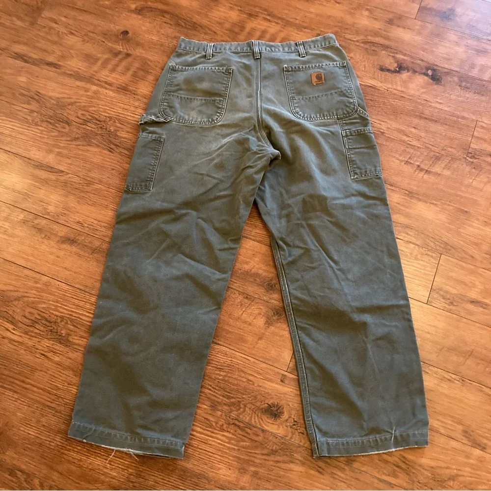 Carhartt Pants Cargo Jeans Denim Work Wear 34x29 Mens Carpenter Hunting - Picture 11 of 11